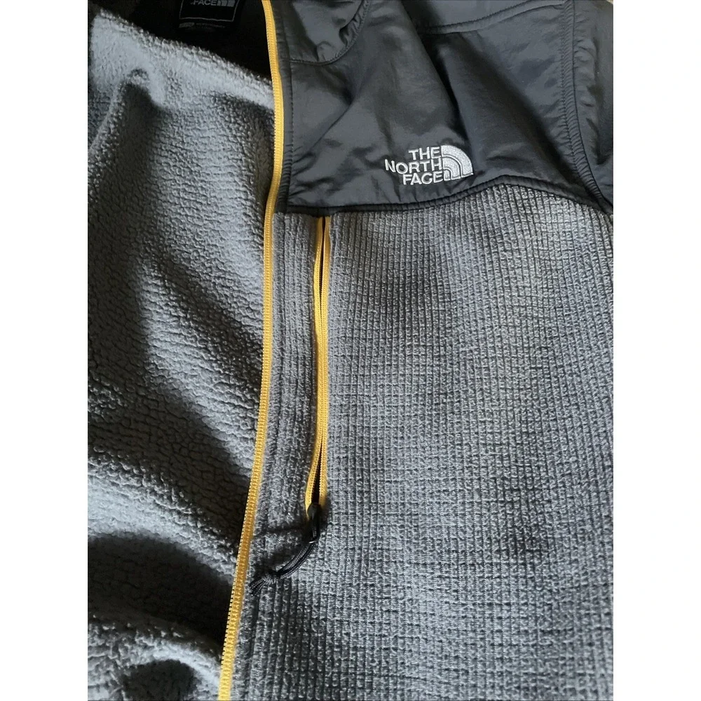 North Face Men's fleece Jacket‎ XL Yellow zip & full zip Pockets Lightweight